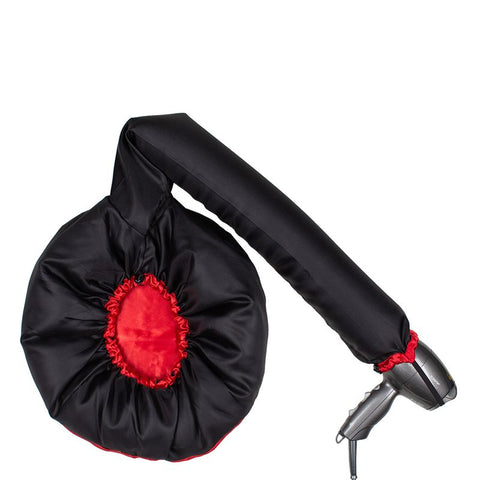 Touca Difusora Cetim Preto com Vermelho