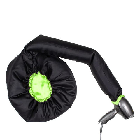 Touca Difusora Cetim Preto com Verde Limão