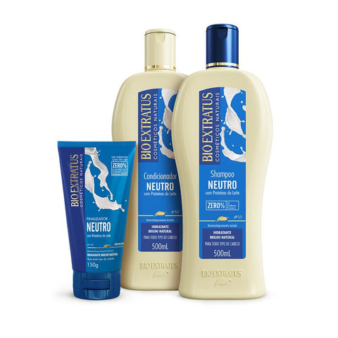 Kit Neutro (500mL) Shampoo, Condicionador e Finalizador