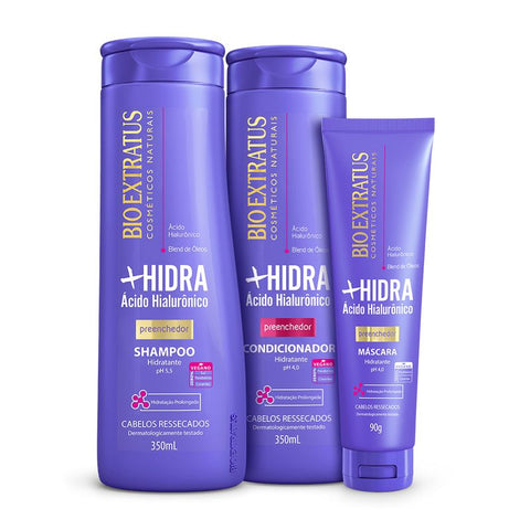 Kit +Hidra Shampoo, Condicionador e Máscara (90g)