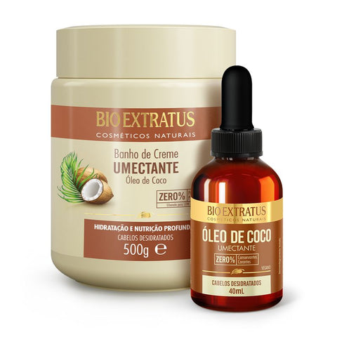 Kit Umectante (500g) Banho de Creme e Óleo de Coco Umectante