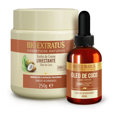 Kit Umectante (250g) Banho de Creme e Óleo de Coco Umectante