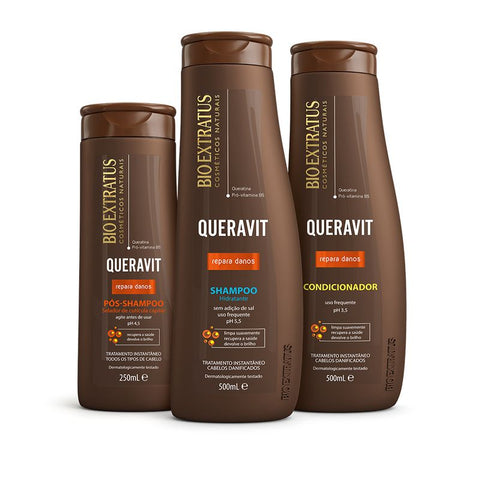 Kit Queravit (500mL) Shampoo, Pós-Shampoo e Condicionador