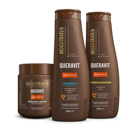 Kit Queravit (500mL/g) Shampoo, Condicionador e Máscara