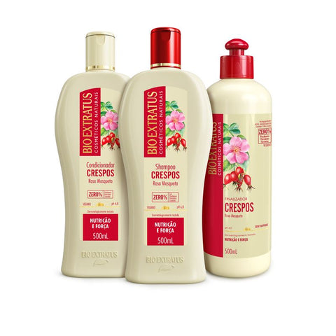 Kit Crespos (500mL) Shampoo, Condicionador e Finalizador