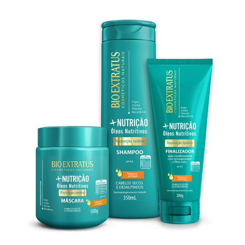 Kit +Nutrição Shampoo, Máscara (500g) e Finalizador