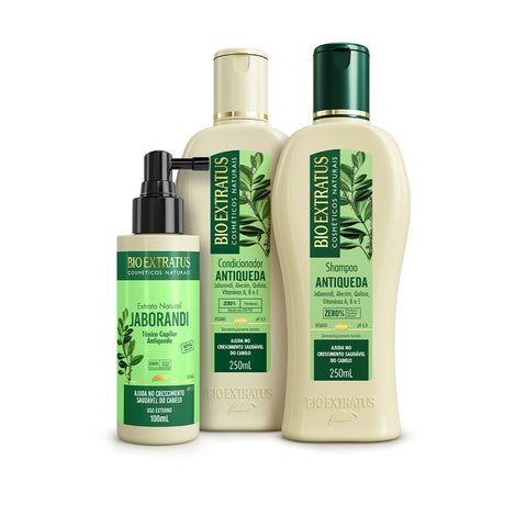 Kit Antiqueda Jaborandi (250mL) Shampoo, Condicionador e Tônico