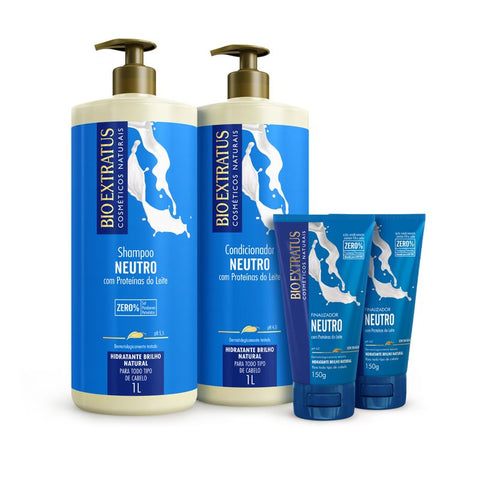 Kit Neutro (1L) Shampoo, Condicionador e Finalizador