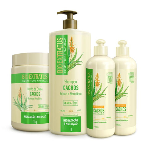 Kit Cachos (1L/Kg) Shampoo, Banho de Creme e Finalizador