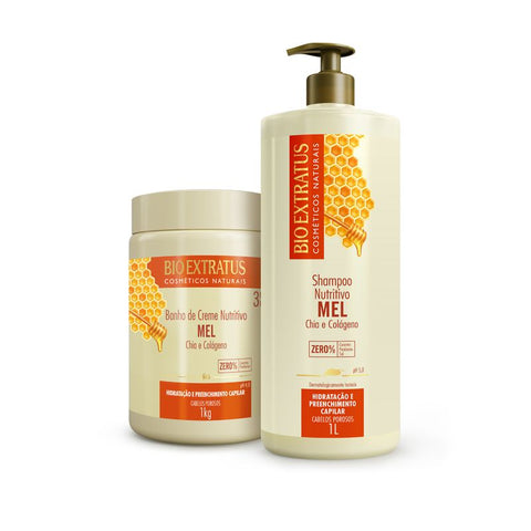 Kit Mel (1L/Kg) Shampoo e Banho de Creme