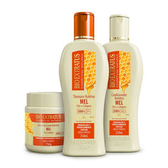 Kit Mel (250mL/g) Shampoo, Condicionador e Banho de Creme