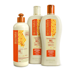 Kit Mel (500mL) Shampoo, Condicionador e Finalizador