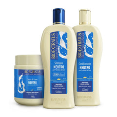 Kit Neutro (500mL/g) Shampoo, Condicionador e Banho de Creme