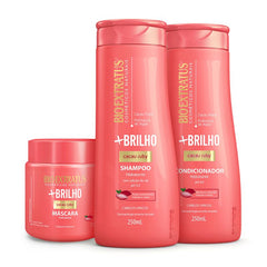Kit +Brilho Shampoo, Condicionador e Máscara (250g)