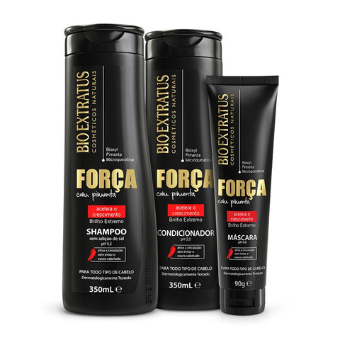 Kit Força Shampoo, Condicionador e Máscara (90g)