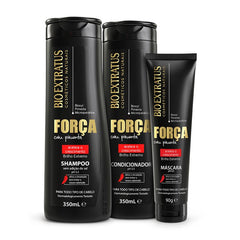 Kit Força Shampoo, Condicionador e Máscara (90g)