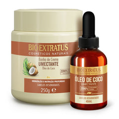 Kit Umectante (250g) Banho de Creme e Óleo de Coco Umectante