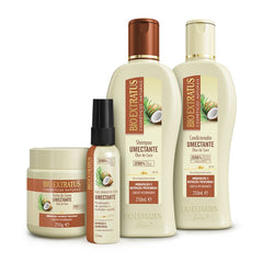 Kit Umectante (250mL/g) Shampoo, Condicionador, Banho de Creme e Óleo Cremoso