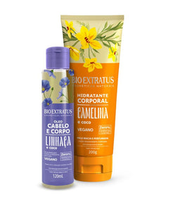 Kit Bio Extratus Corpo Hidratante Camelina e Óleo Cabelo e Corpo