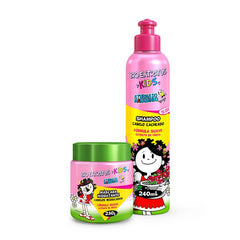 Kit Kids Cabelo Caheado Shampoo e Máscara