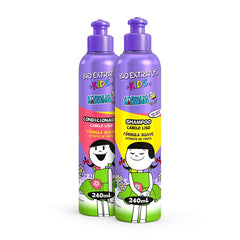 Kit Kids Cabelo Liso Shampoo e Condicionador