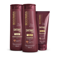 Kit Shitake (350mL) Shampoo, Condicionador Finalizador Termoprotetor