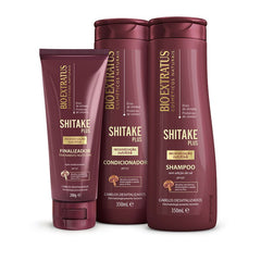 Kit Shitake (350mL) Shampoo, Condicionador e Finalizador Noite/Dia