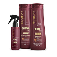 Kit Shitake (350mL) Shampoo, Condicionador e Elixir Nutritivo