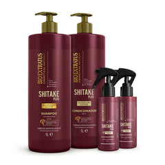 Kit Shitake (1L) Shampoo, Condicionador e Elixir Nutritivo