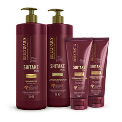 Kit Shitake (1L) Shampoo, Condicionador e Finalizador Termoprotetor