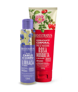 Kit Bio Extratus Corpo Hidratante Rosa Mosqueta e Óleo Cabelo e Corpo