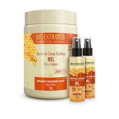 Kit Mel (1Kg) Banho de Creme e Umectante Bifásico