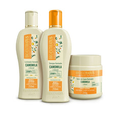 Kit Camomila Shampoo, Condicionador e Banho de Creme (250g)