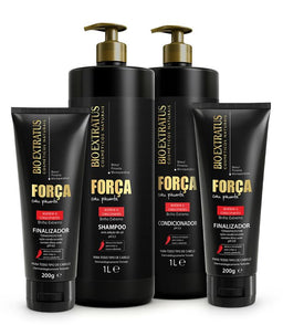 Kit Força (1L) Shampoo, Condicionador e Finalizador
