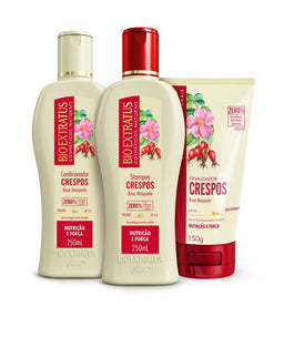 Kit Crespos Shampoo, Condicionador (250mL) e Finalizador