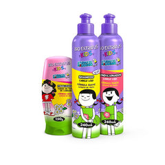 Kit Kids Cabelo Liso Shampoo, Condicionador e Finalizador