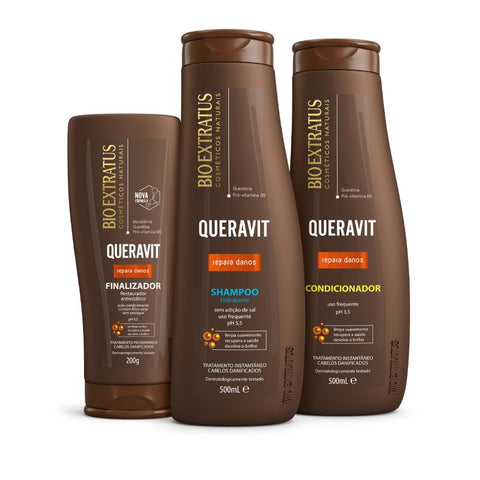 Kit Queravit (500mL/g) Shampoo, Condicionador e Finalizador