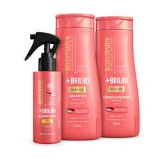 Kit +Brilho Shampoo, Condicionador e Selador de Cutícula
