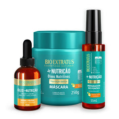 Kit +Nutrição Máscara (250g), Óleo e Reparador de Pontas
