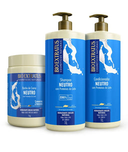 Kit Neutro (1L/Kg) Shampoo, Condicionador e Banho de Creme