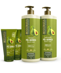 Kit Pós-Química (1L) Shampoo, Condicionador e Finalizador