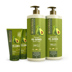 Kit Pós-Química (1L) Shampoo, Condicionador e Finalizador