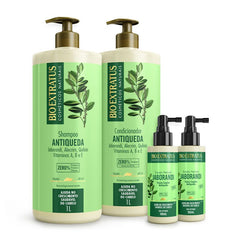 Kit Antiqueda Jaborandi (1L) Shampoo, Condicionador e Tônico