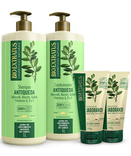 Kit Antiqueda Jaborandi (1L) Shampoo, Condicionador e Finalizador