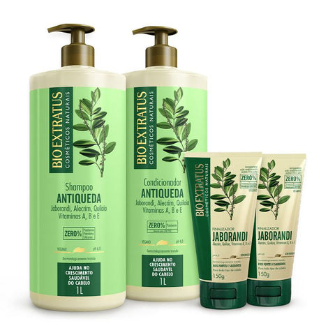 Kit Antiqueda Jaborandi (1L) Shampoo, Condicionador e Finalizador