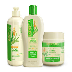 Kit Cachos (500mL/g) Shampoo, Banho de Creme e Finalizador