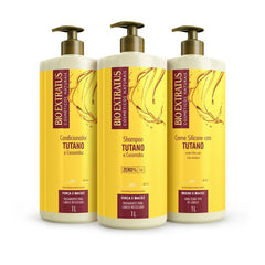 Kit Tutano (1L) Shampoo, Condicionador e Creme de Silicone